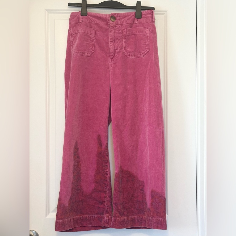 URBAN OUTFITTERS Jean Cords Fine Wale Hi Rise Wide Pink Purple 5 Pkts Sz 29